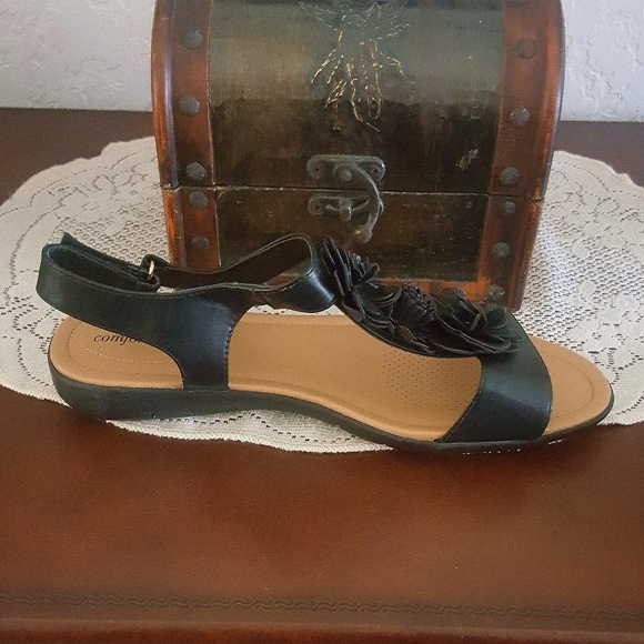 ROAMANS ☆ COMFORTVIEW ☆ FLORAL T~STRAP SANDALS ☆ Size 10WW ☆ NEW - Picture 5 of 6